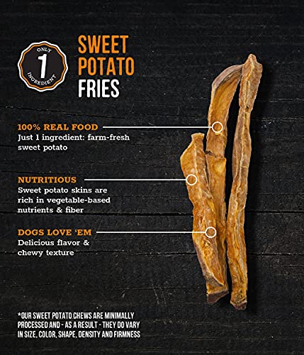 Wholesome Pride Sweet Potato Fries 100% All-Natural Single Ingredient, USA-Sourced Dog Treats, 8 oz