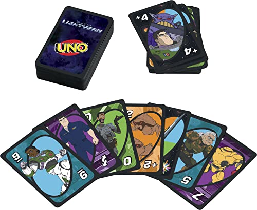 Mattel Lightyear Toys Card Game, Travel Game with Movie-Themed Deck in Collectible Tin for 2-10 Players