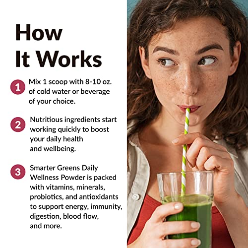 Force Factor Smarter Greens Daily Wellness Powder 3-Pack to Support Energy, Immunity and Digestion, Greens Powder, Superfood Powder with Vitamins, Minerals and Probiotics, Unflavored, 90 Servings