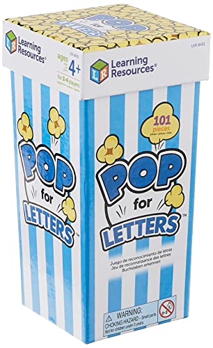 Learning Resources Pop for Letters, Early Phonics Game, Alphabet Recognition, ABCs, 8 Pop Cards, Ages 4+, Grades PreK+