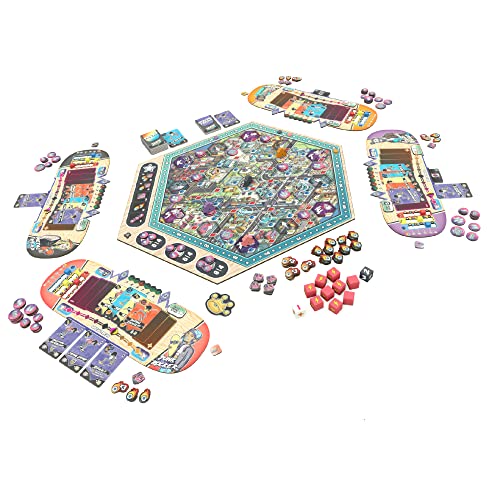 Pandasaurus Games Skate Summer Board Game | Skateboard Themed Strategy Game | Fun Family Game for Adults and Teens | Ages 14+ | 2-5 Players | Average Playtime 60-90 Minutes | Made by Pandasaurus Games