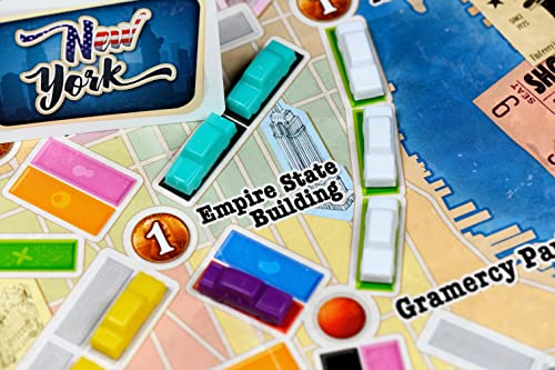 Ticket to Ride New York Board Game | Train Route-Building Strategy Game | Fun Family Game for Kids and Adults | Ages 8+ | 2-4 Players | Average Playtime 10-15 Minutes | Made by Days of Wonder