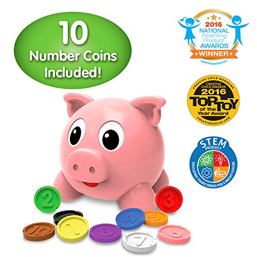 The Learning Journey Learn with Me - Numbers and Colors Pig E Bank - Color and Number STEM - Teaching Toddler Toys and Gifts for Boys and Girls Ages 2 Years and Up, Model Number: 208441