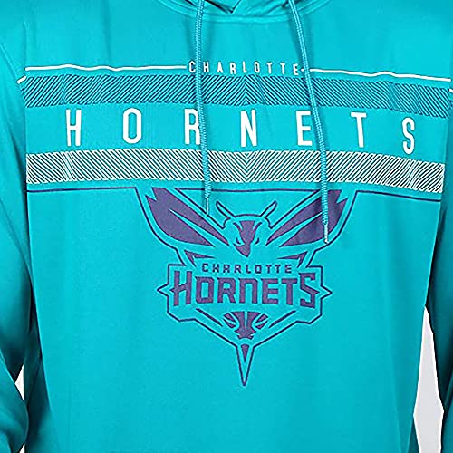 Ultra Game NBA Charlotte Hornets Mens Fleece Midtown Pullover Sweatshirt, Team Color, XX-Large