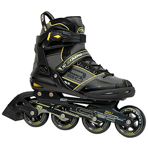Roller Derby Aerio Q-60 Men's Inline Skates - Black/Yellow - Size 06