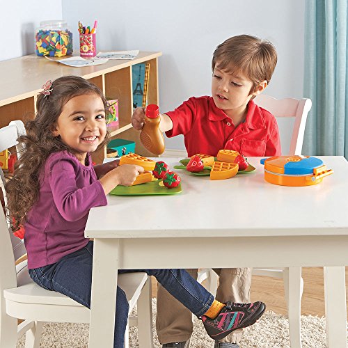 Learning Resources New Sprouts Waffle Time, Pretend Play Food Set, 14 Piece Set, Ages 18 mos+