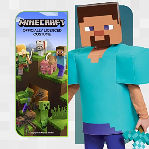 Steve Deluxe Minecraft Costume, Multicolor, Large (10-12)