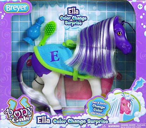 Breyer Color Changing Bath Toy | Ella the Horse | Purple / White with Surprise Pink Color | 7' x 7.5' |Ages 2+ | Model #7107