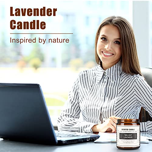 Candles for Home Scented,Scented Candles 4 Pack Natural Soy Relaxing Candle Set,Lavender Candles for Cleansing House,Women Gifts for Christmas,Birthday Candles,Valentine's Day,Mother's Day Gift