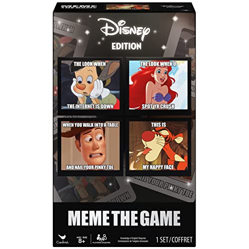 Meme The Game, Disney Version Funny Cards Family Party Travel Activity, for Adults and Kids Ages 8 and Up