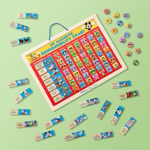 Melissa and Doug Disney Mickey Mouse Clubhouse My Magnetic Responsibility Chart - Toddler Routine, Kids Reward Board, Reward Chart For Toddlers and Kids Ages 3+