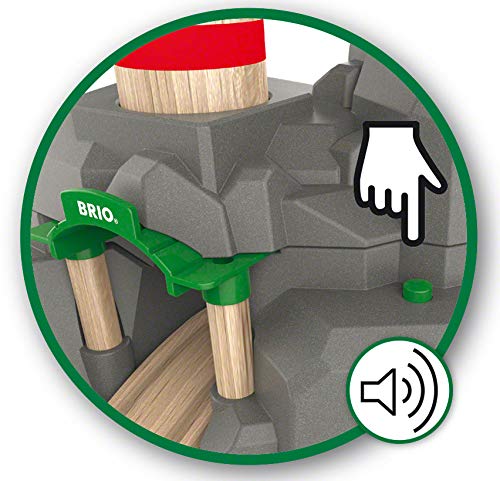 Brio World - 33889 Crane and Mountain Tunnel | 7 Piece Toy Train Accessory for Kids Ages 3 and Up,Multi