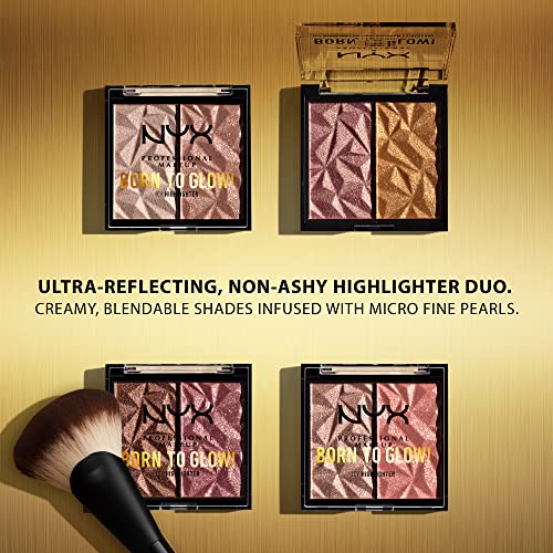 NYX PROFESSIONAL MAKEUP Born To Glow Icy Highlighter Duo - High Key Flex