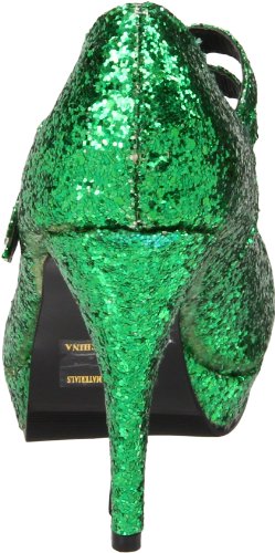 Ellie Shoes Women's 421-Jane-G Maryjane Pump,Green Glitter,9 M US
