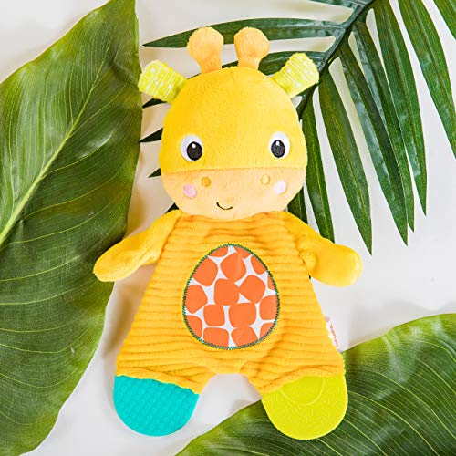 Bright Starts Snuggle Teethe Plush Teething Baby Toy - Giraffe, Crinkle Fabric, Ages 0 Months