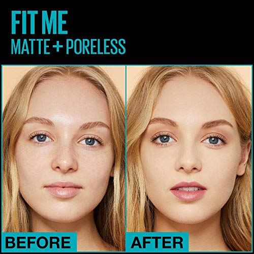 Maybelline Fit Me Matte + Poreless Liquid Oil-Free Foundation Makeup, Natural Beige, 1 fl; oz
