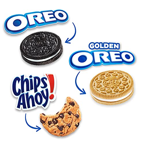 Nabisco Sweet Treats Cookie Variety Pack OREO, OREO Golden and CHIPS AHOY!, 30 Snack Packs (2 Cookies Per Pack)