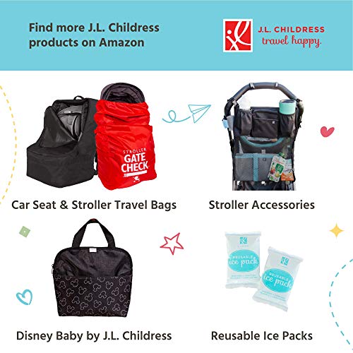 J.L. Childress 6 Bottle Cooler, Insulated Breastmilk Cooler and Lunch Bag for Baby Food and Bottles, Leak-Proof and Heat-Sealed, Ice Pack Included, Black, 1 Count (Pack of 1)