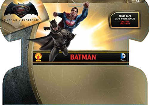 Rubie's mens Batman V Superman: Dawn of Justice Deluxe Adult Batman Cape Costume Accessory, Black, One Size US
