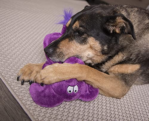 Hear Doggy Flatties with Chew Guard Technology Dog Toy, Elephant, Purple, Large (58547)