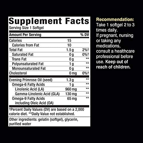 Nature’s Way Evening Primrose Max Strength‡, 120 Softgels