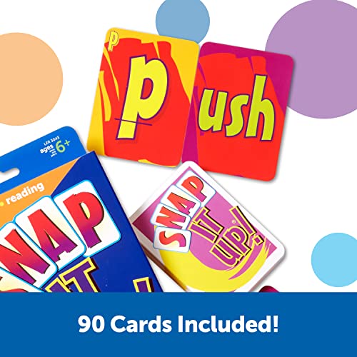Learning Resources Snap It Up! Phonics and Reading Card Game, Homeschool,Reading Game, 90 Cards Included, Ages 6+