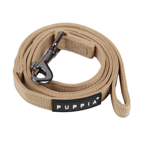 Puppia Two Tone Dog Lead Strong Durable Comfortable Grip Walking Training Leash for Small and Medium Dog, Beige, Large