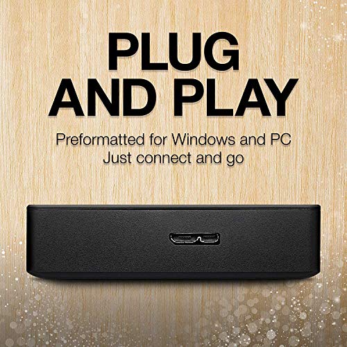 Seagate Portable 5TB External Hard Drive HDD – USB 3.0 for PC, Mac, PS4, and Xbox - 1-Year Rescue Service (STGX5000400), Black