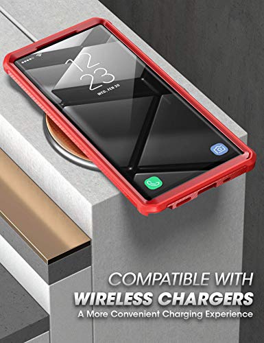 SUPCASE Unicorn Beetle EXO Pro Series Case for Galaxy Note 20 (2020 release), Premium Hybrid Protective Clear Bumper Case Without Built-in Screen Protector (Red)