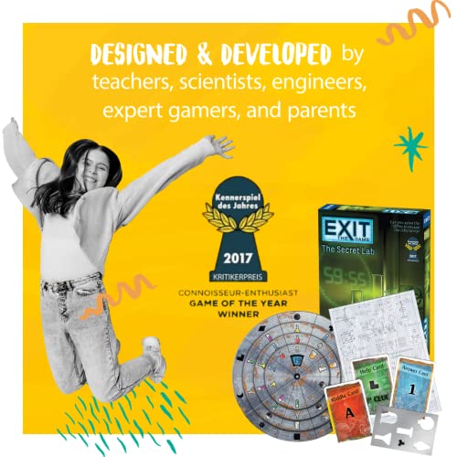 Exit: The Secret Lab | Exit: The Game - A Kosmos Game | Kennerspiel Des Jahres Winner | Family-Friendly, Card-Based at-Home Escape Room Experience for 1 to 4 Players, Ages 12+