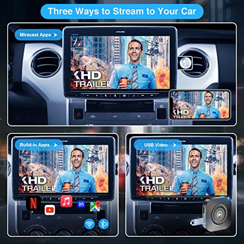 KAMING Wireless Carplay Adapter with Netflix and YouTube - 2023 HDMI Dongle The Magicc Box Carplay for Phone to Miracast and Stream Media to Your Car and TV, Apple Carplay Wireless Adapter and Android Auto