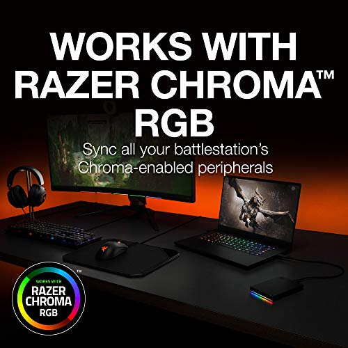 Seagate FireCuda Gaming Hard Drive External Hard Drive 1TB - USB 3.2 Gen 1, RGB LED lighting for PC and Mac with Rescue Services (STKL1000400)