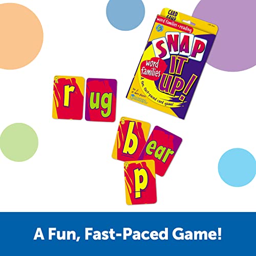 Learning Resources Snap It Up! Phonics and Reading Card Game, Homeschool,Reading Game, 90 Cards Included, Ages 6+
