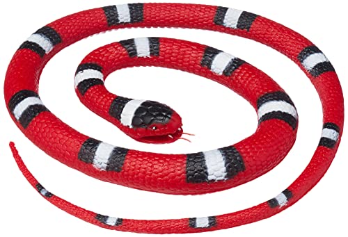 Wild Republic Scarlet Snake, Rubber Snake Toy, Gifts for Kids, Educational Toys, 46'