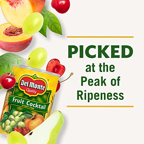 DEL MONTE Fruit Cocktail in Heavy Syrup, Canned Fruit, 12 Pack, 15.25 oz Can