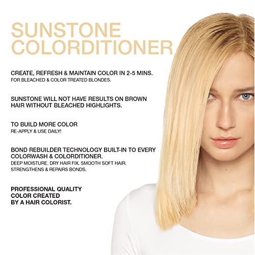 Celeb Luxury Gem Lites Sunstone Blonde Colorditioner, Color Depositing Conditioner with Bondfix Bond Rebuilder, Semi Permanent Hair Colour Glaze, Maintains and Refreshes Golden Blonde Tones