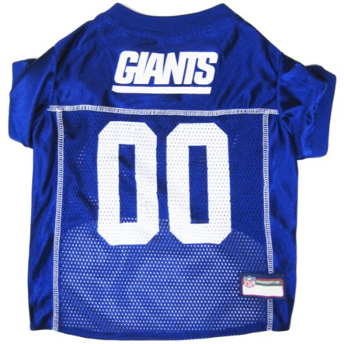 NFL New York Giants Dog Jersey, Size: Medium. Best Football Jersey Costume for Dogs and Cats. Licensed Jersey Shirt.