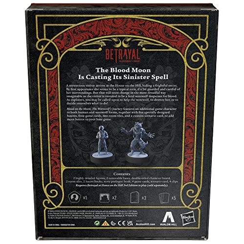 Hasbro Gaming Betrayal The Werewolf's Journey Blood on The Moon Tabletop Board Game Expansion, Ages 12+, Requires Betrayal at House on The Hill 3rd Edition to Play