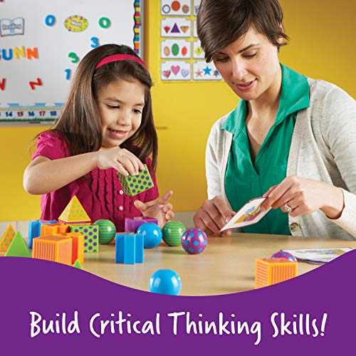 Learning Resources Mental Blox Critical Thinking Game, Homeschool, 20 Blocks, 40 Activity Cards, Ages 5+,Multicolor