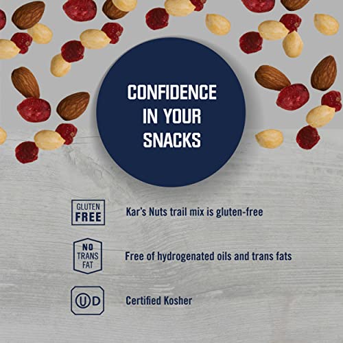 Kar’s Nuts Cranberry Almond Delight Trail Mix, 3 oz Individual Packs – Bulk Pack of 42, Gluten-Free Snacks