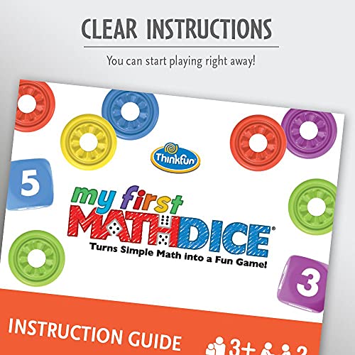 Think Fun - My First Math Dice - Fun Game That Teaches Math and Counting Skills to Kids Age 3 and Up