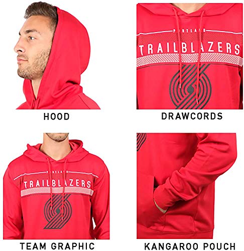 Ultra Game NBA Men's Fleece Midtown Pullover Sweatshirt, Small