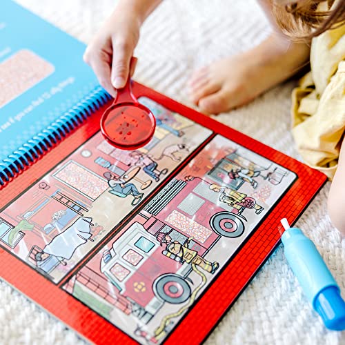 Melissa and Doug Water Wow Reusable Color-with-Water Deluxe Travel Activity Pad 2 Pack – Around Town, Animal Antics - Water Wow Water Painting For Toddlers Ages 3+ Travel Toys Activity Pad