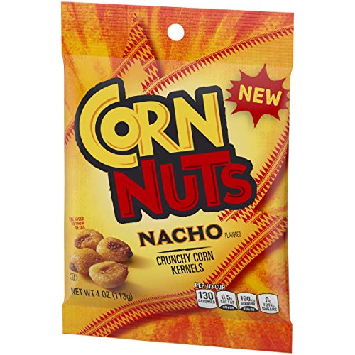 Corn Nuts Nacho Flavored Crunchy Corn Kernels, 4.0 oz Bag (Pack of 12)