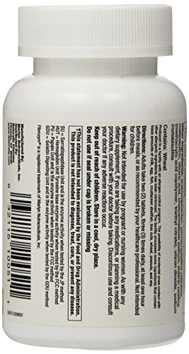 Naturally Vitamins Fibrozym Systemic Protease Supplement with Serratiopeptidase, 200 Tablets, N10051