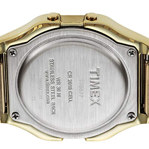 Timex Men's T78677 Classic Digital Gold-Tone Stainless Steel Expansion Band Watch