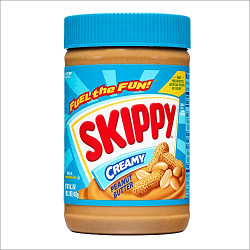 SKIPPY Peanut Butter, Creamy, 7 g protein per serving, 16.3 oz (12 pack)