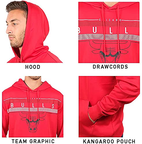Ultra Game mens Poly Midtown NBA Men s Fleece Hoodie Pullover Sweatshirt, Team Color 1, Medium US