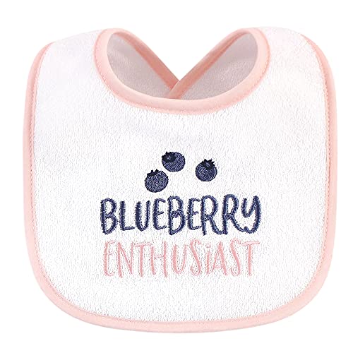 Hudson Baby Unisex Baby Cotton Terry Drooler Bibs with Fiber Filling, Food Girl, One Size