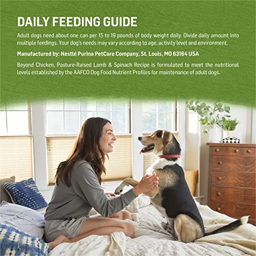 Purina Beyond Chicken, Lamb and Spinach Ground Natural Grain Free Wet Dog Food with Added Vitamins and Minerals - (12) 13 oz. Cans